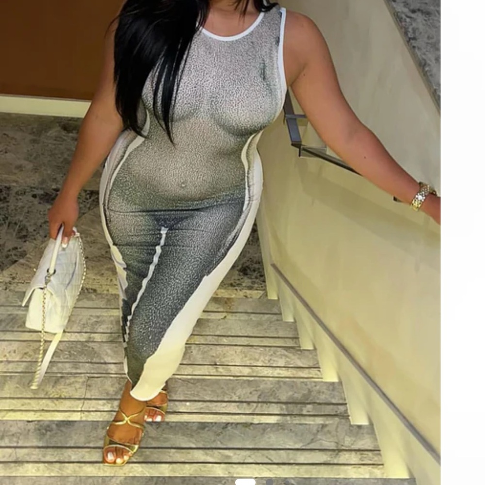 Fashion Nova Black and White Jumpsuit